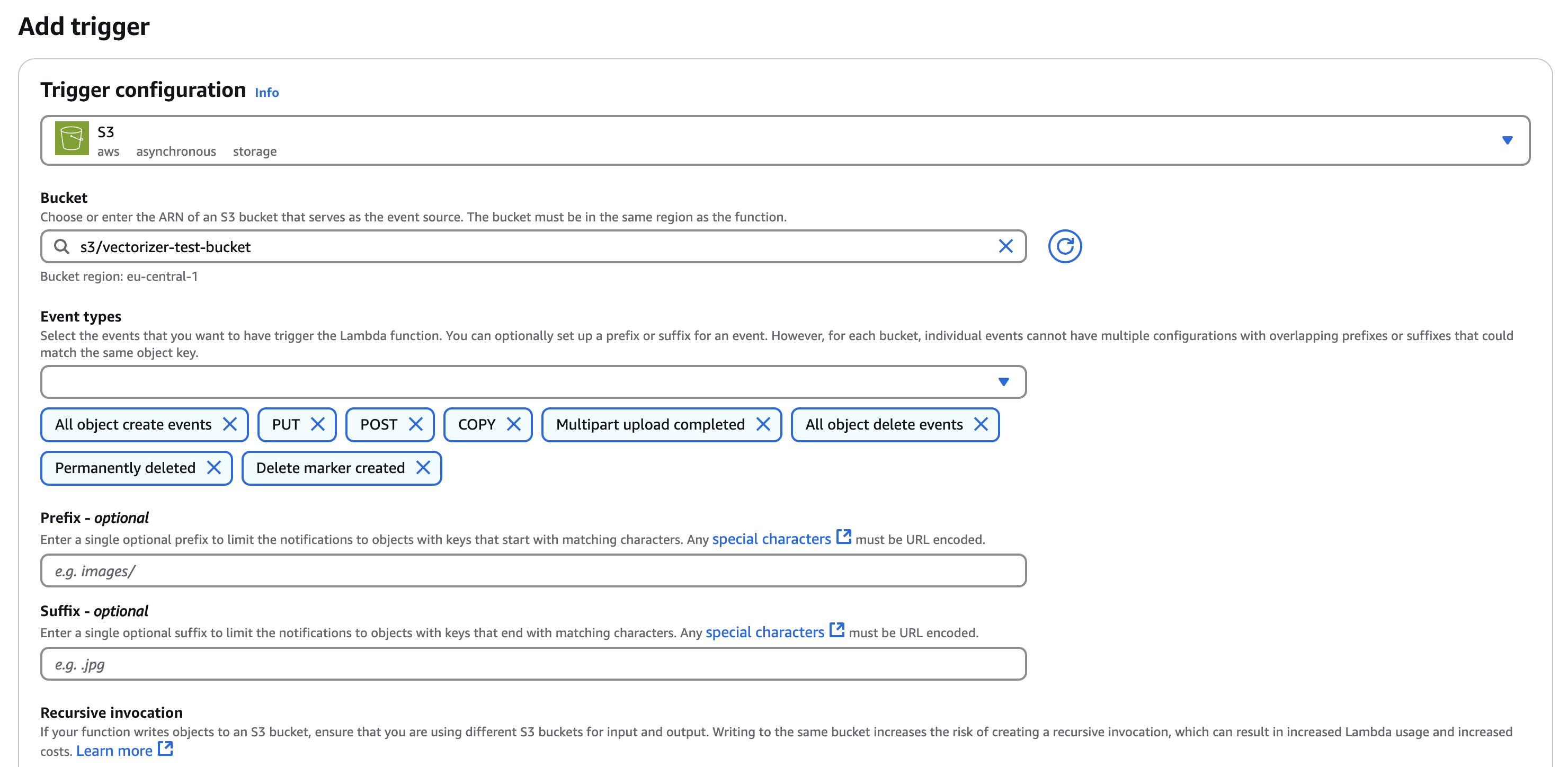 Configure Trigger