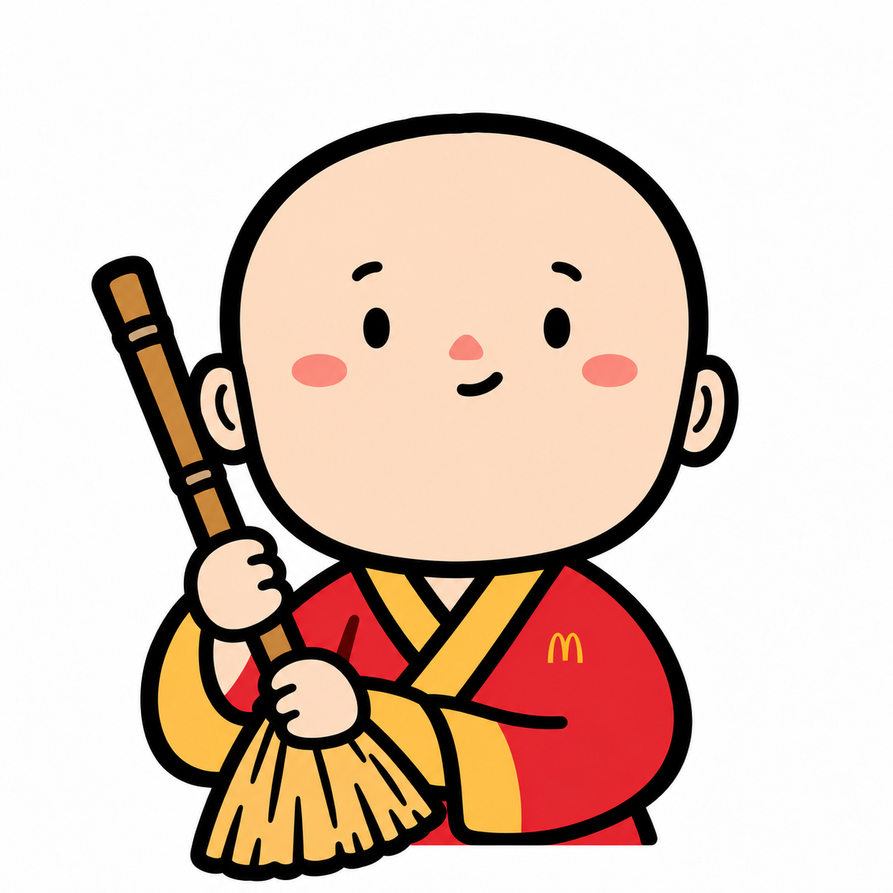 男性扫地僧