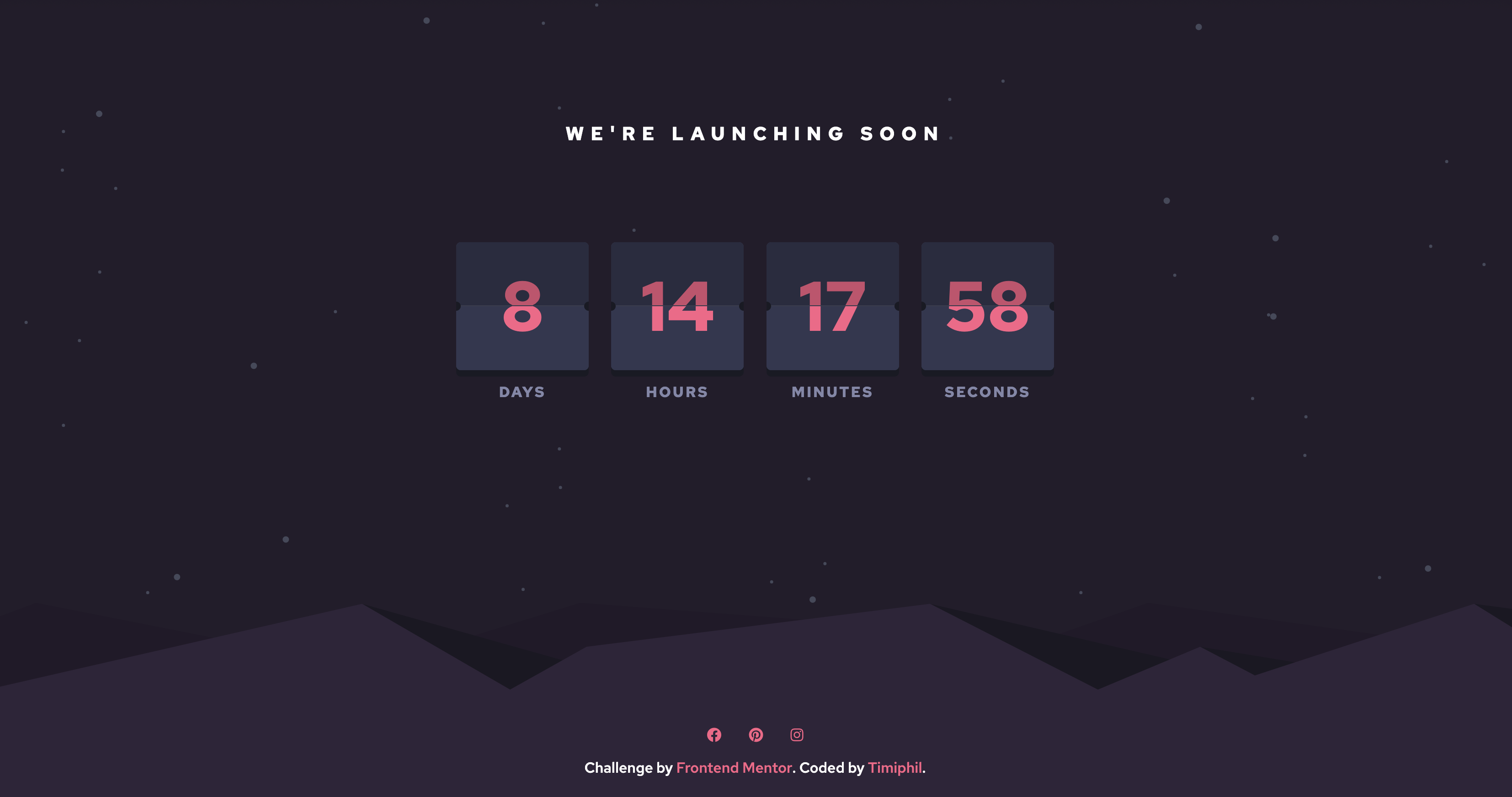 Desktop screenshot Launch countdown timer