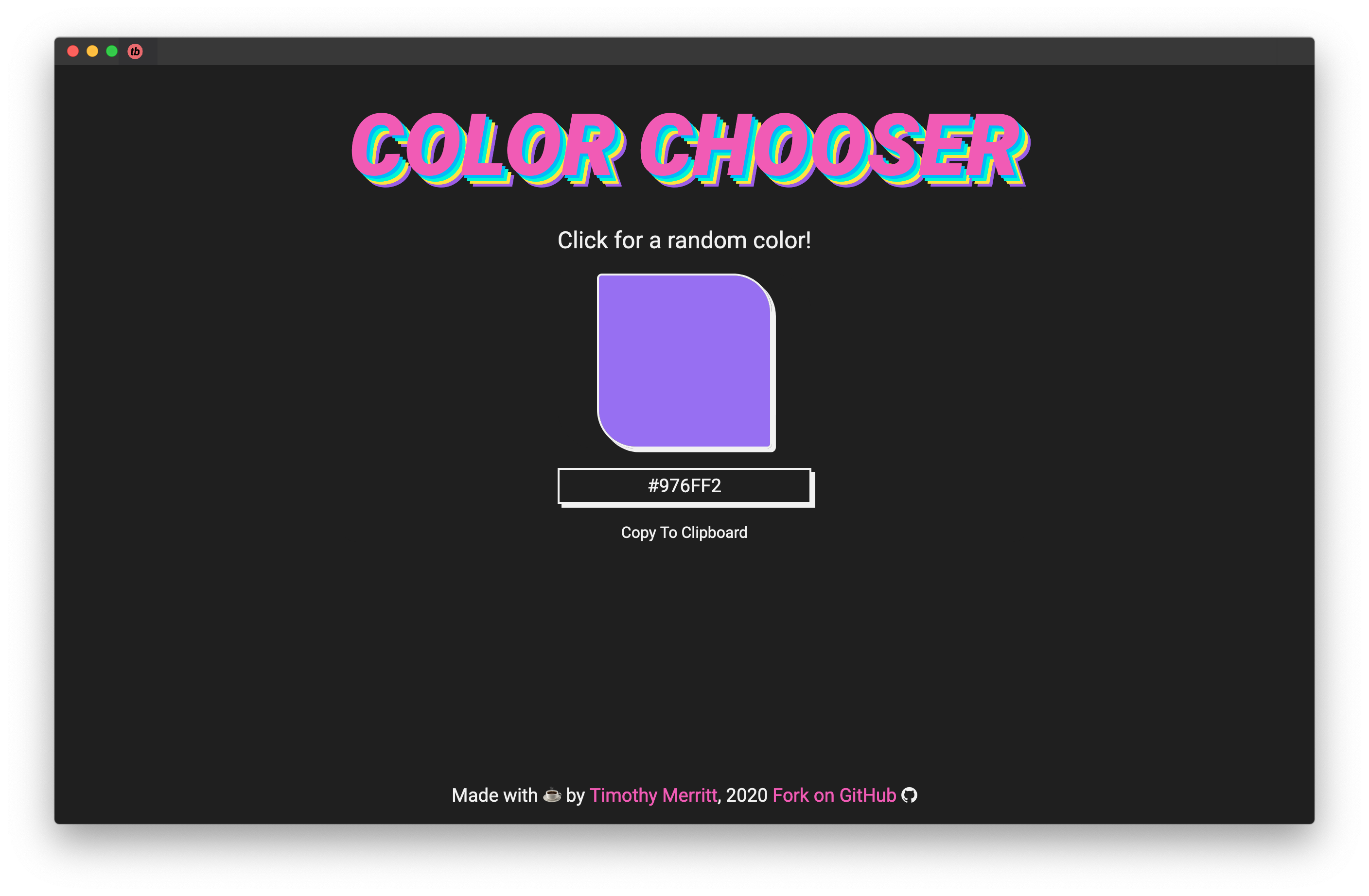Color Chooser Screenshot