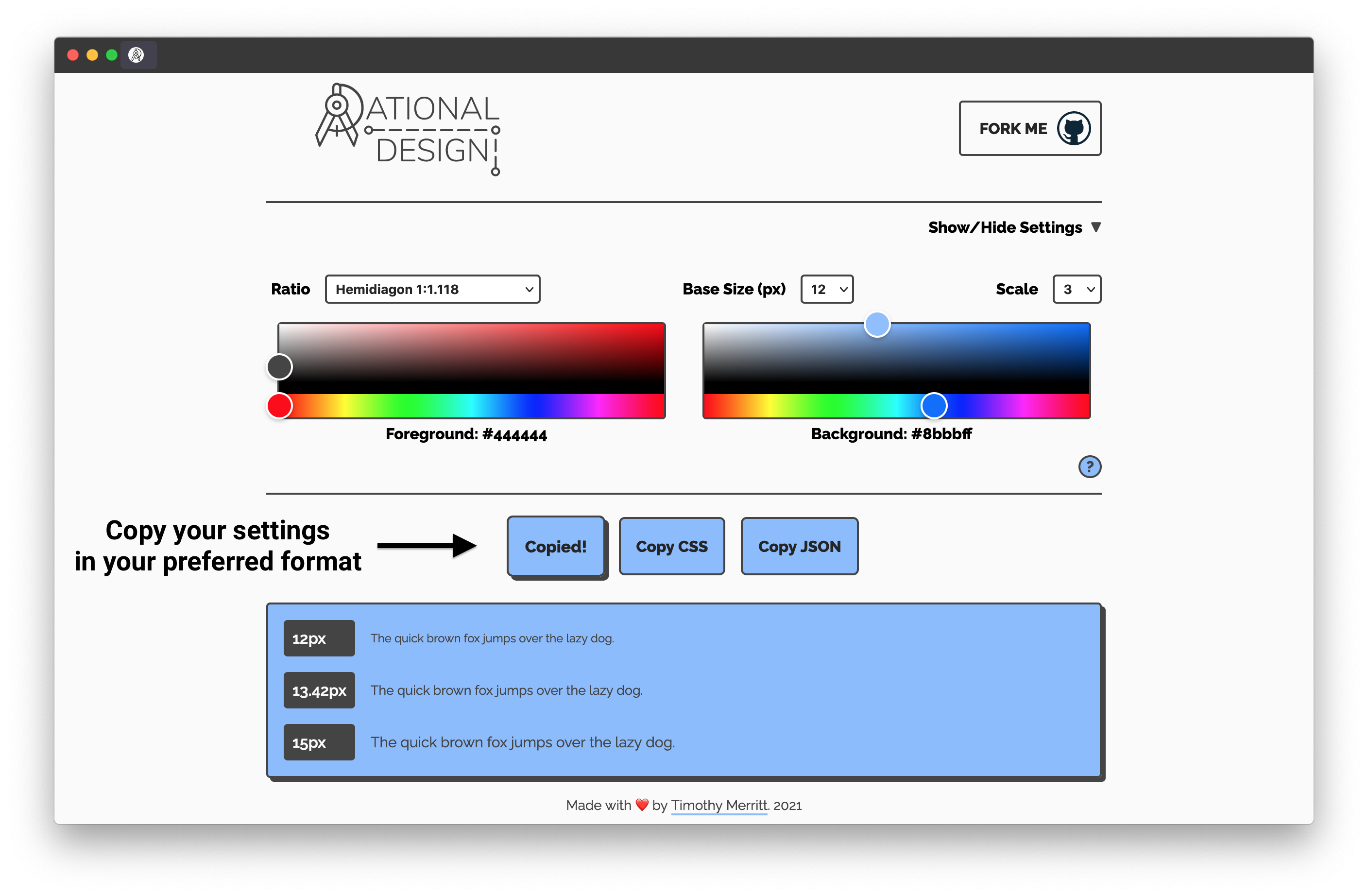 Rational Design - copy button