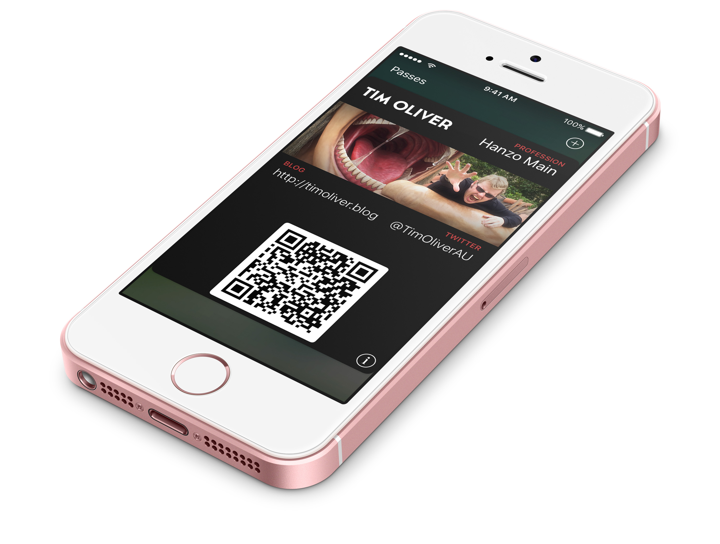 GitHub - TimOliver/PassKit-Business-Card: A template for iOS In Iphone Business Card Template