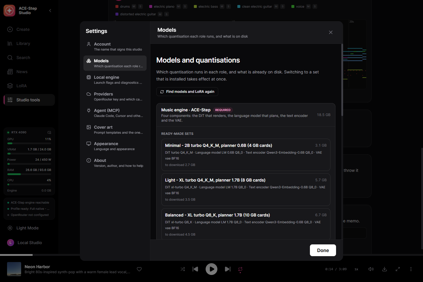 Models and quantisations