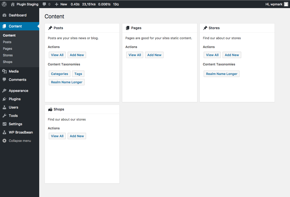 Post Type Content Blocks in the WordPress Admin