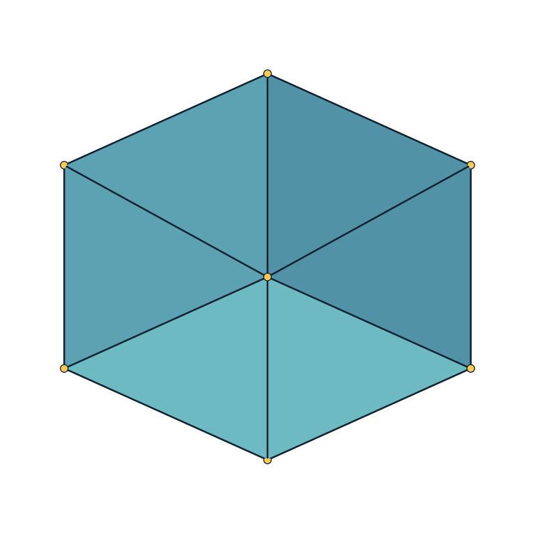 Cube with visible faces, edges, and vertices