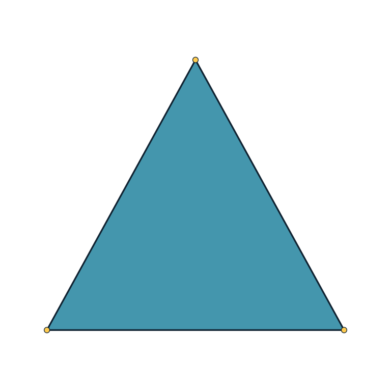 Filled polygon with visible edges and vertices