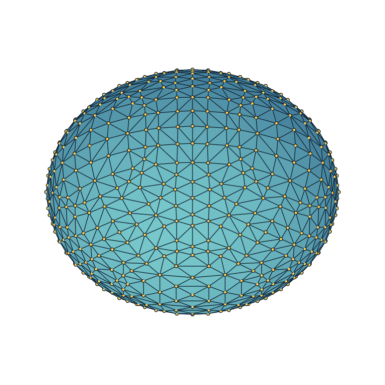 Sampled signed-distance-field solid with visible faces, edges, and vertices