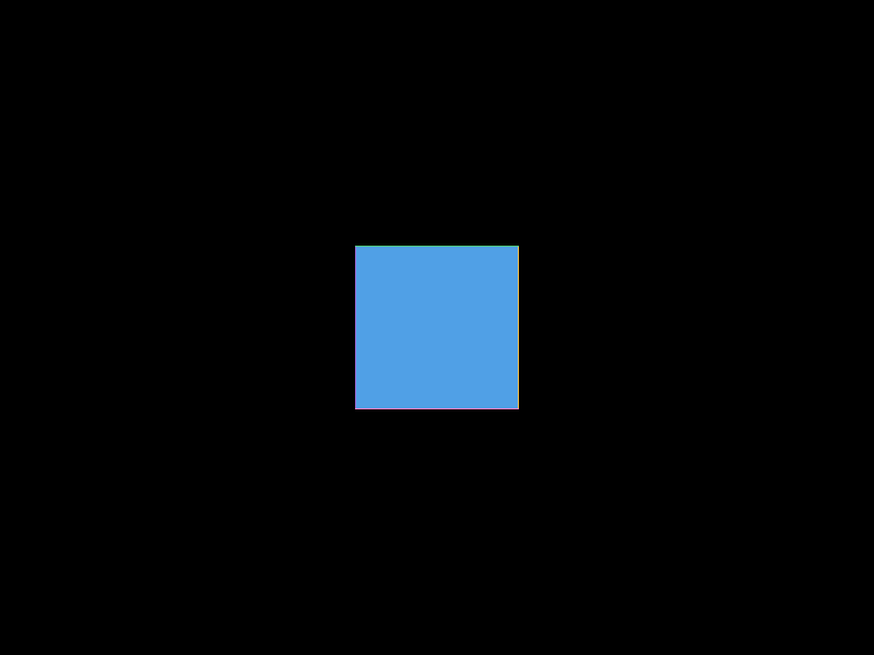 Animated faceted cube with six flat face colors