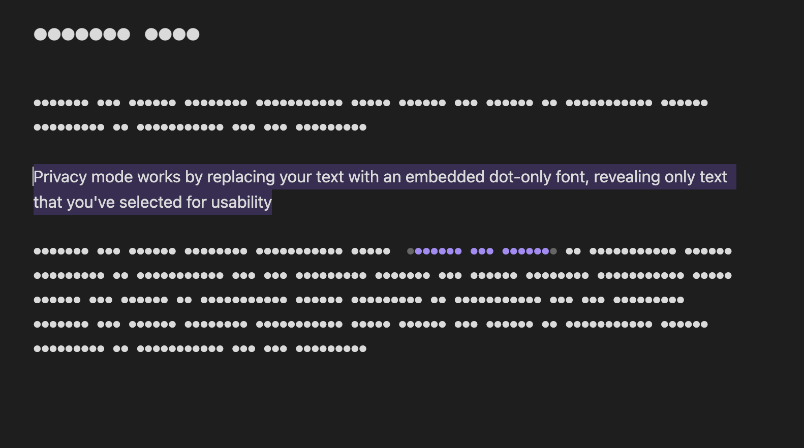 Privacy Mode