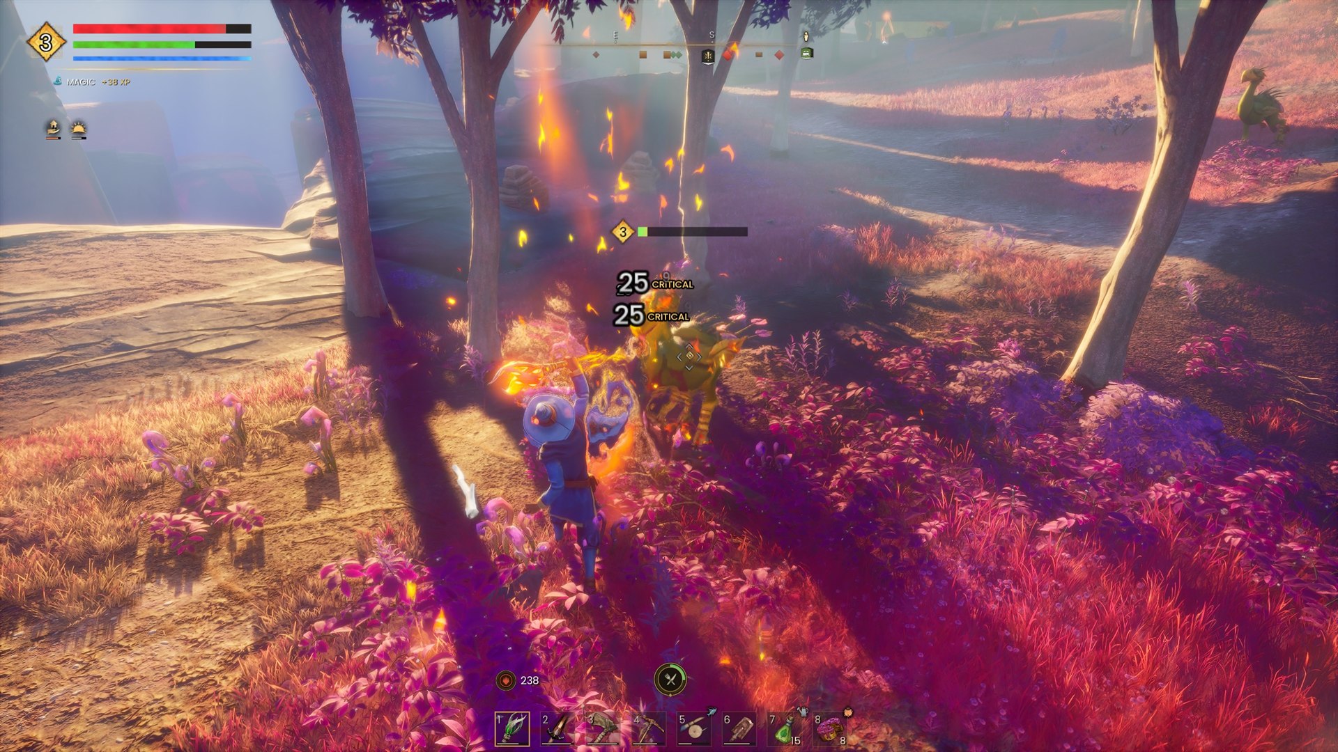 A fight with two critical hits
