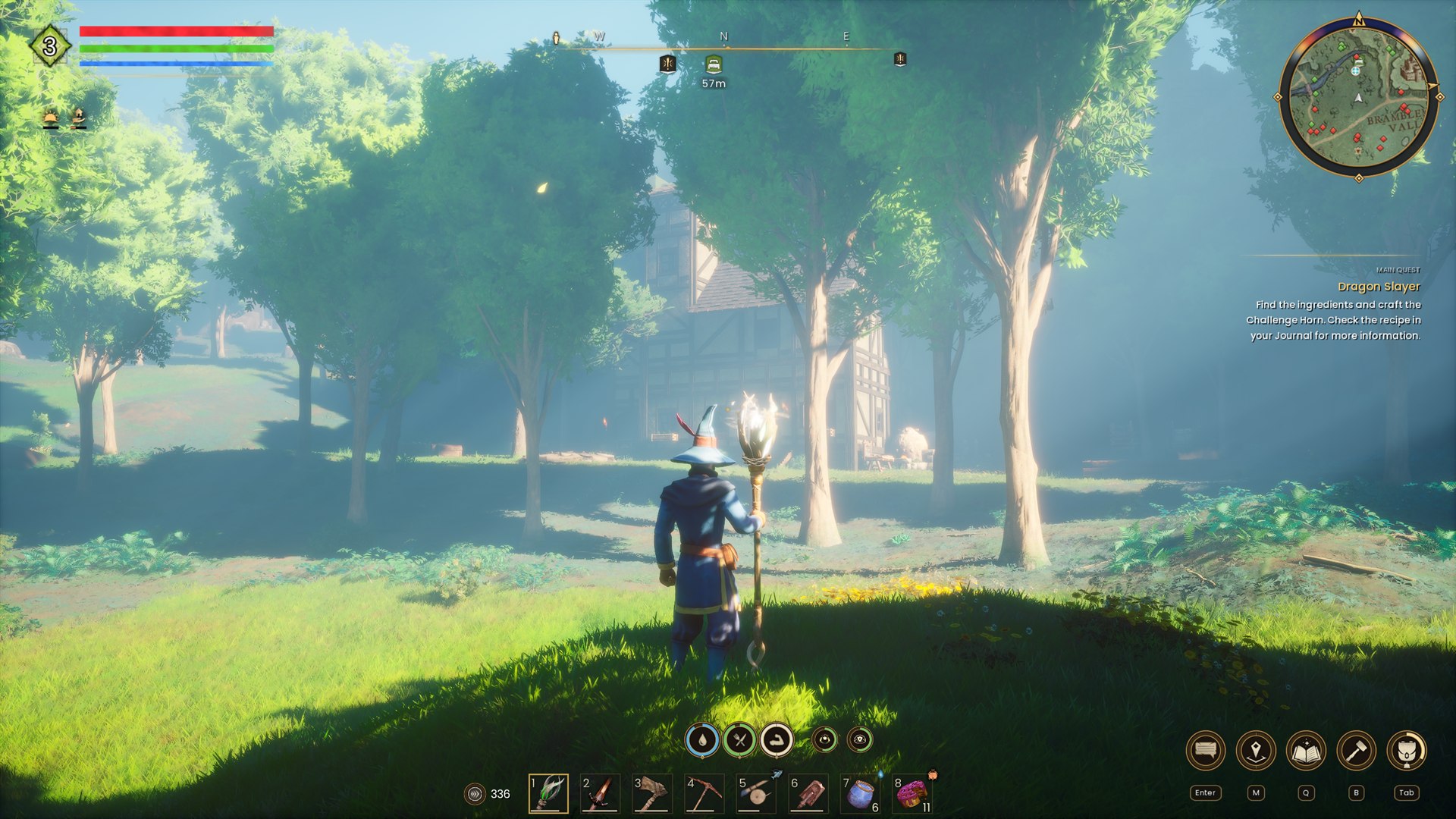 Rune UI in the morning fog