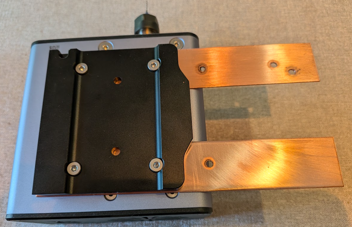 Photo of 200W CNC module with copper strips added