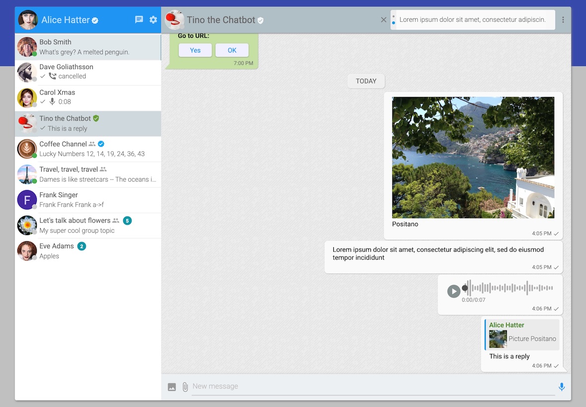 Desktop web: full app