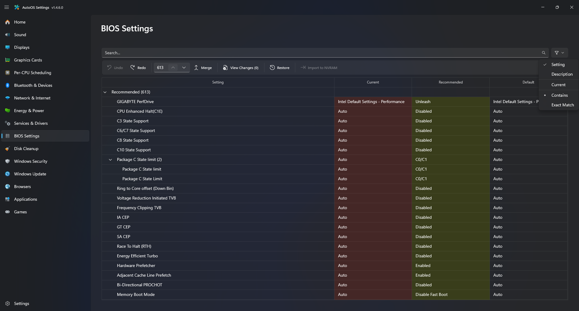 BIOS Settings