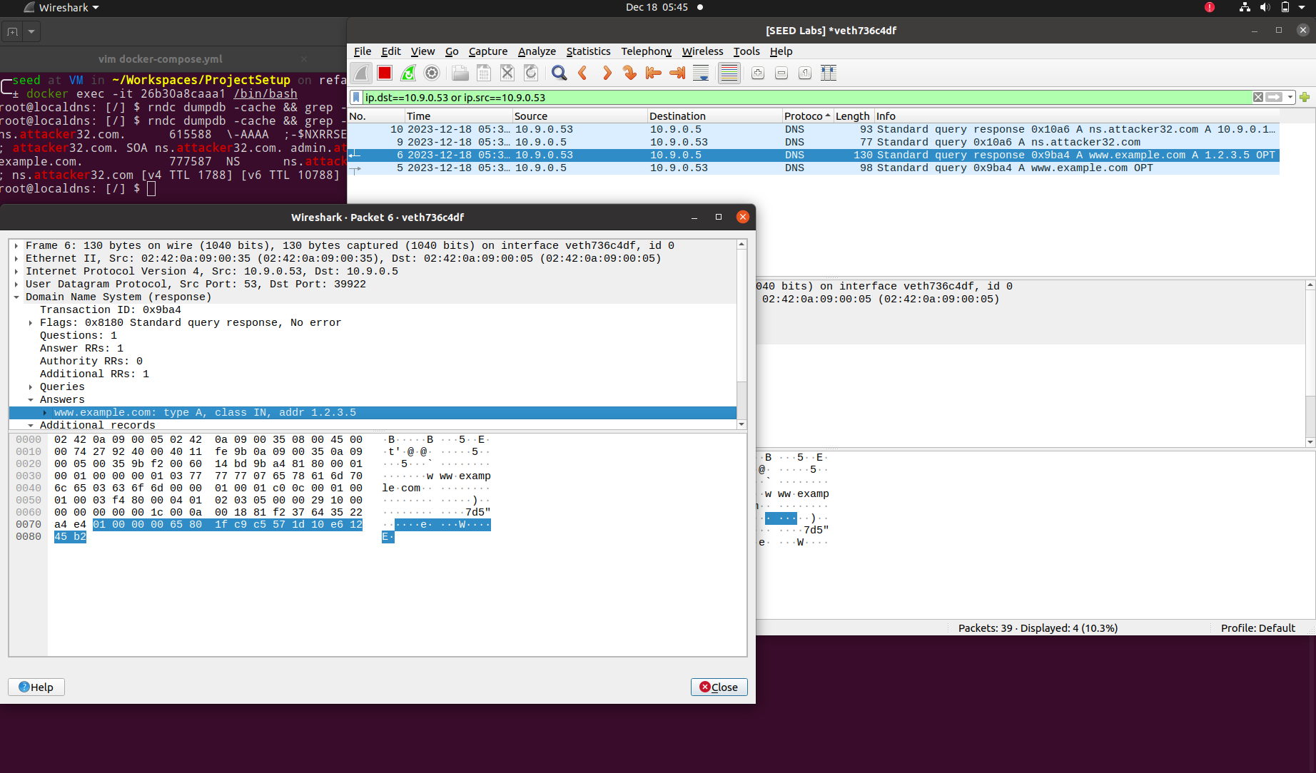 wireshark output