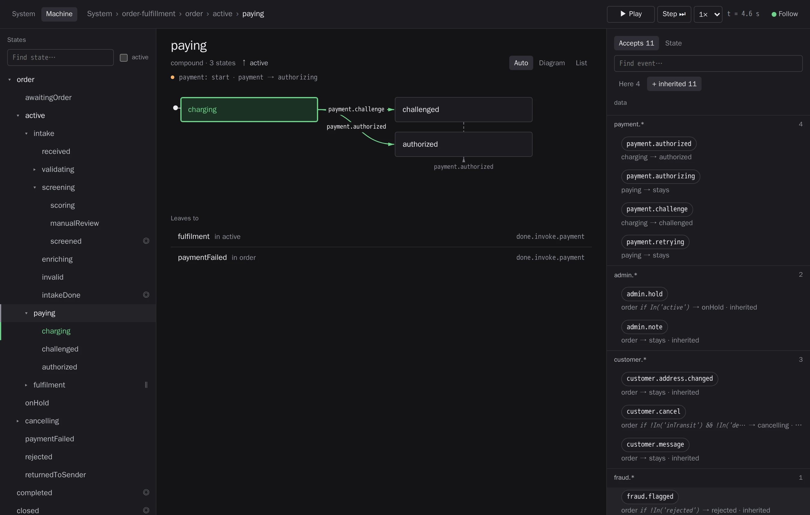<scxml-explorer>, dark
