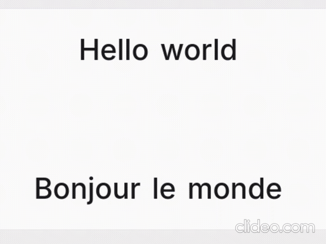Linking words between “Hello world” and its French translation
