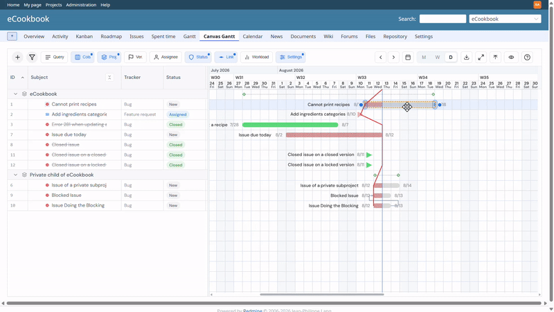 Canvas Gantt Demo