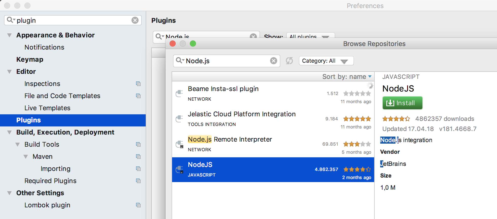 nodejs-intellij-plugin