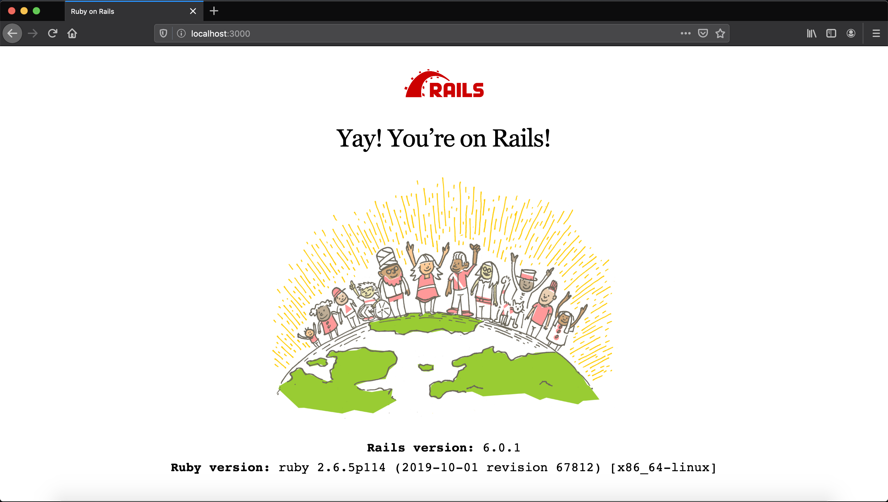 Rails Startup Page