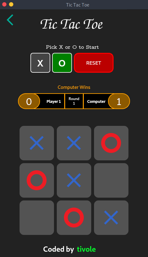 Tic Tac Toe Screenshot