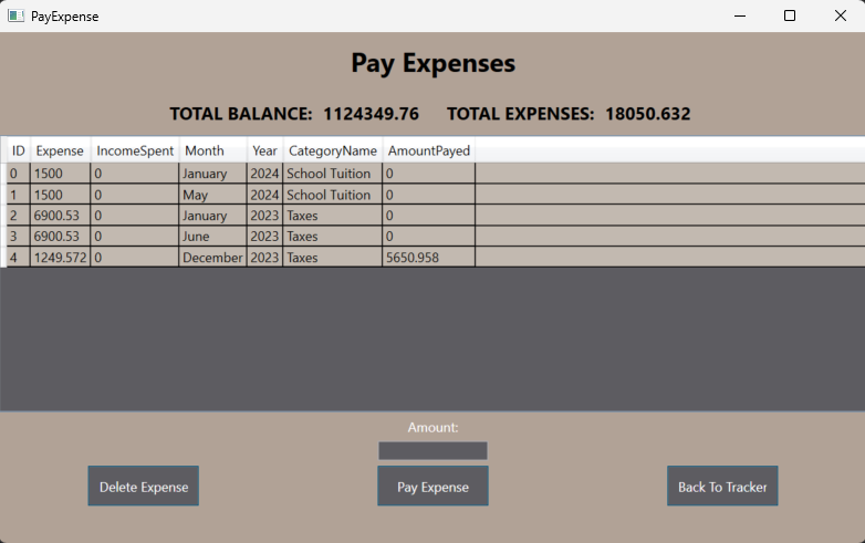 Expense Details