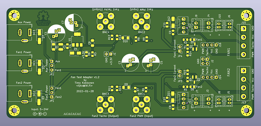 Fan Test Adapter PCB