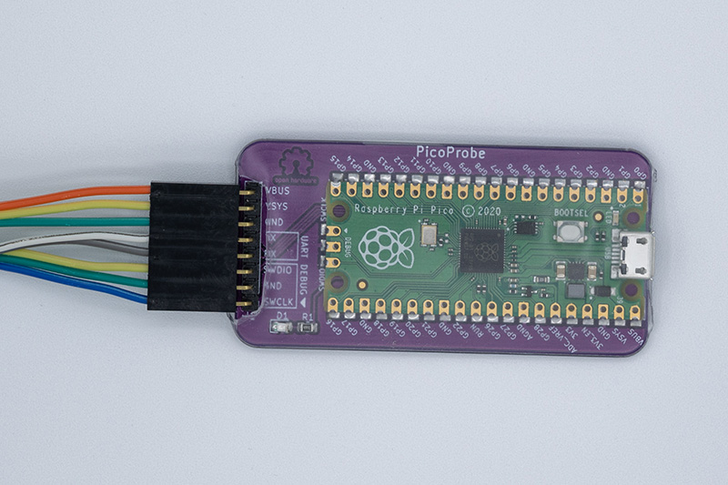 Tiny Picoprobe board, published by tjko