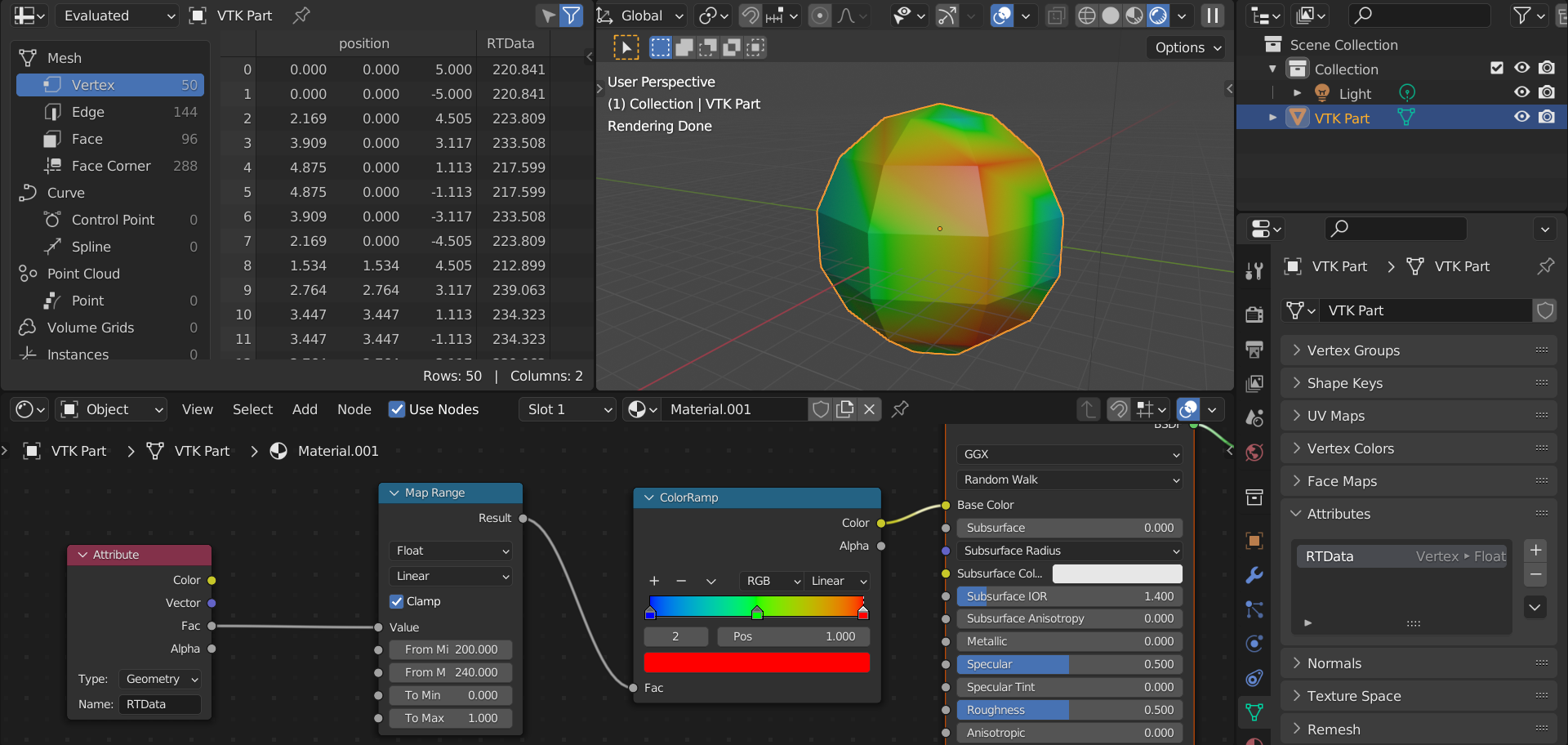 EnSight Gold case loaded in Blender 3.1