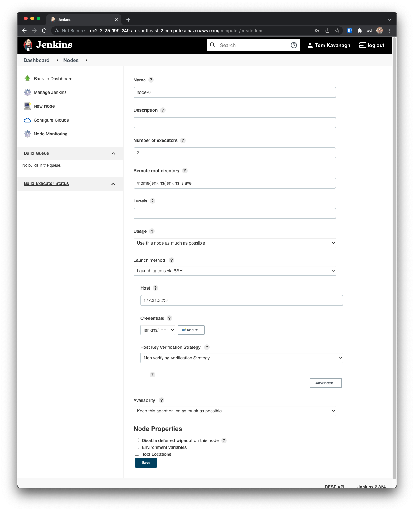 Setup node