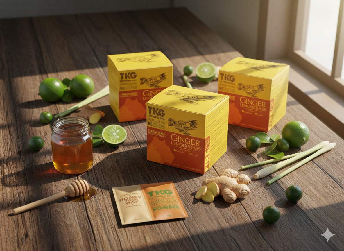 Lư Trung Hoả — Ginger Lemongrass botanical wellness drink by TKG Naula