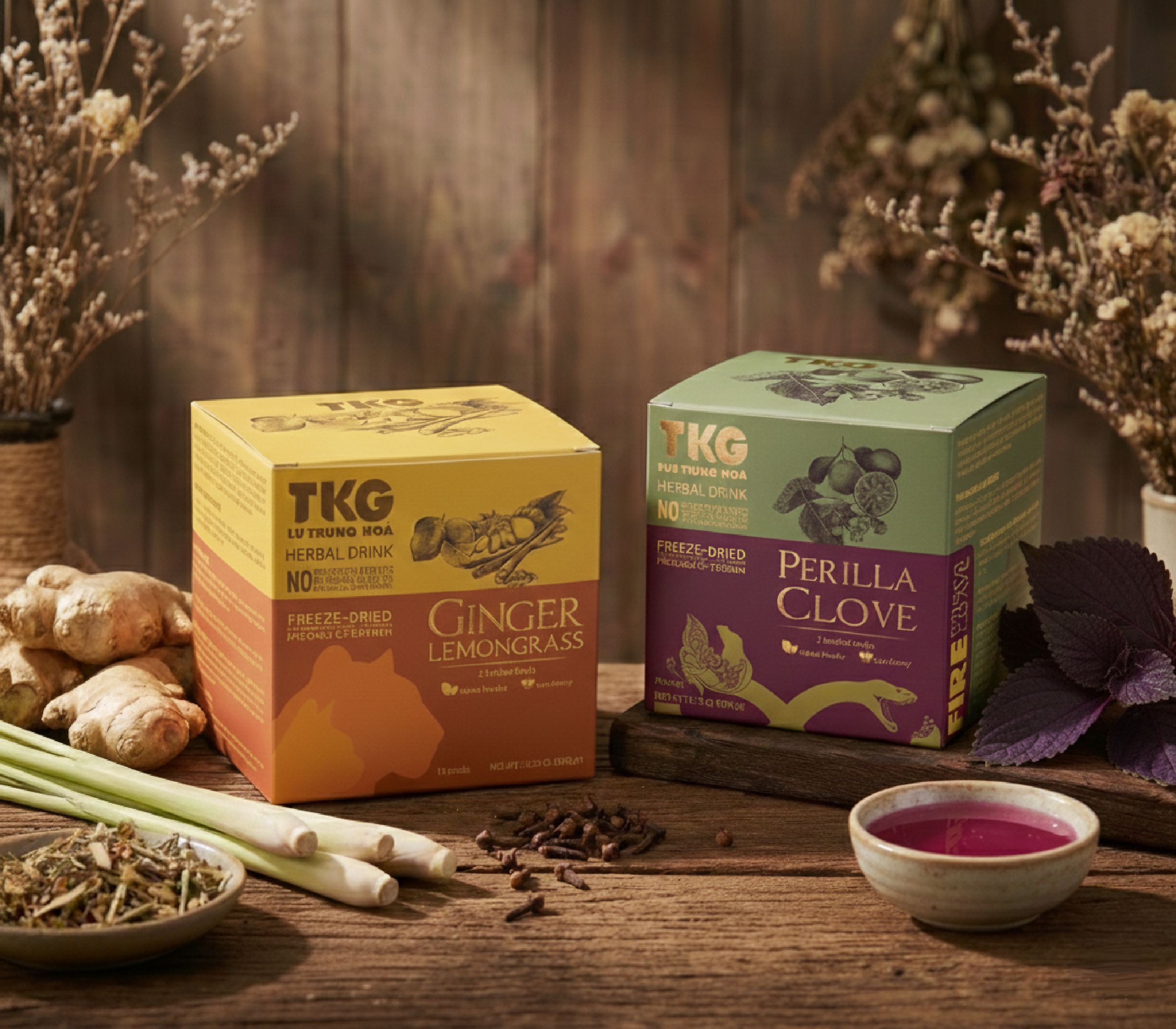 Phú Đăng Hoả — Perilla Clove botanical wellness drink by TKG Naula