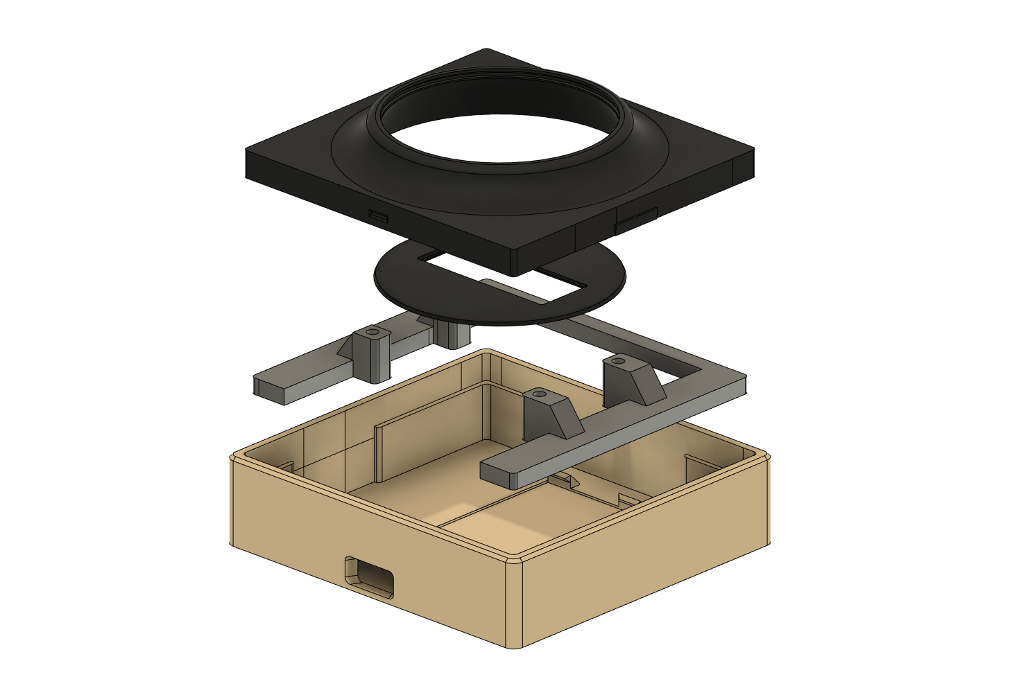 3D printed case with all components