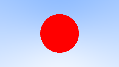 Blue background and red sphere