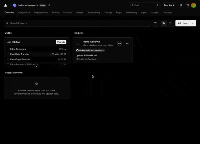 Vercel Environment Variables Demo