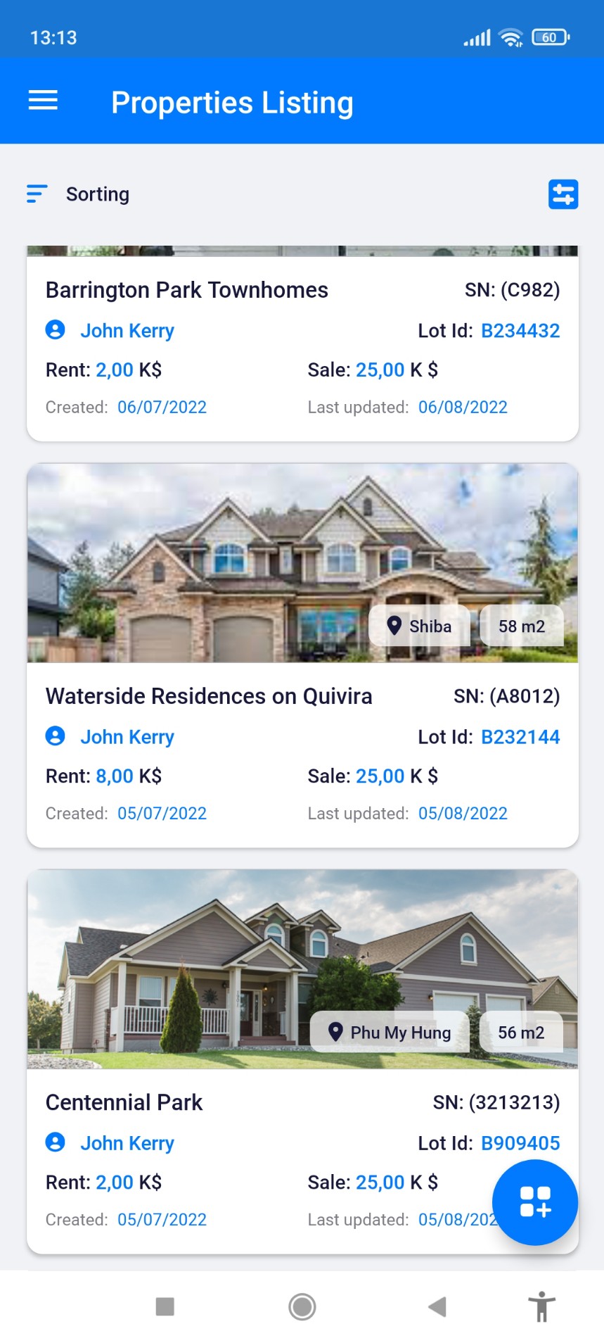 CenReal - Professional Property Manager Application Android + iOS