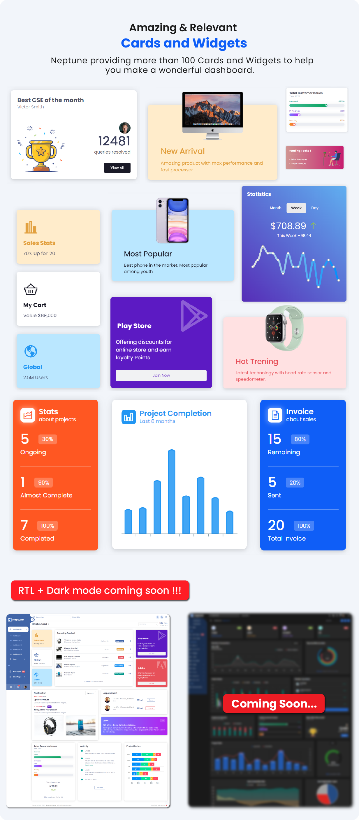 Neptune Laravel Admin UI Template - 3