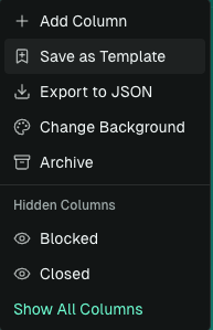 Save board as template
