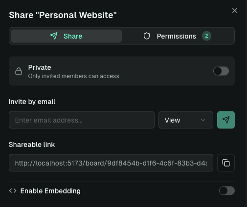 Share a board with collaborators
