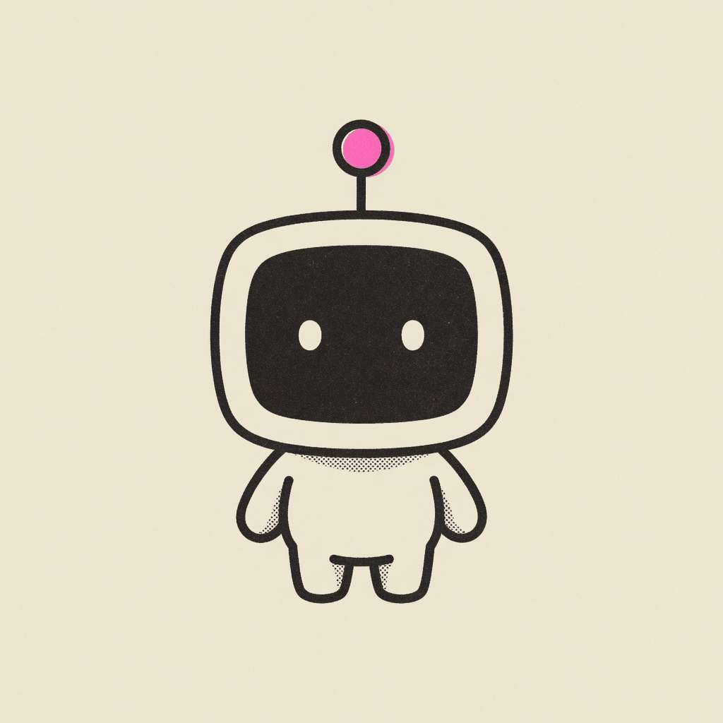 illo logo — a small screen-faced robot with a pink antenna