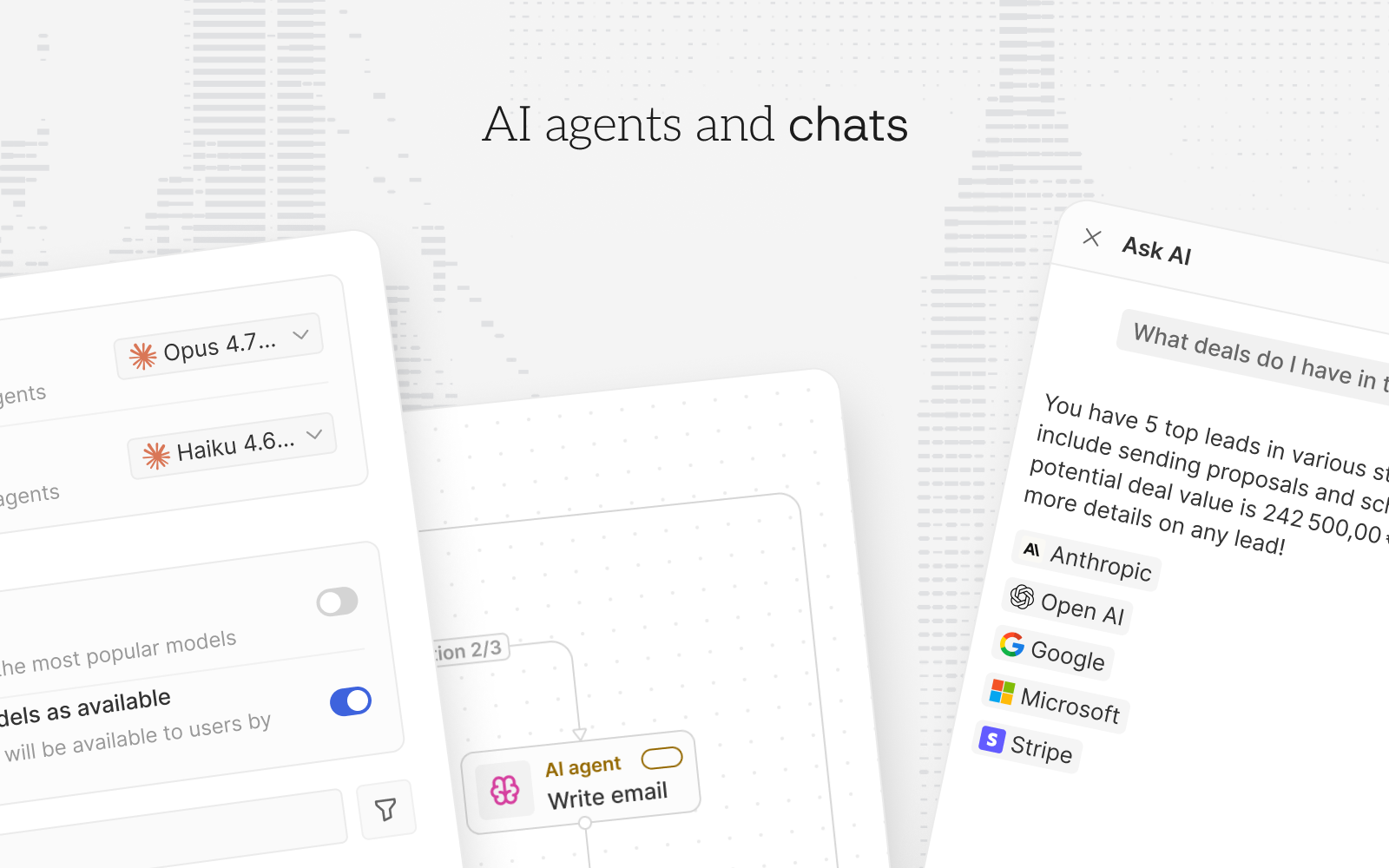 AI agents and chats