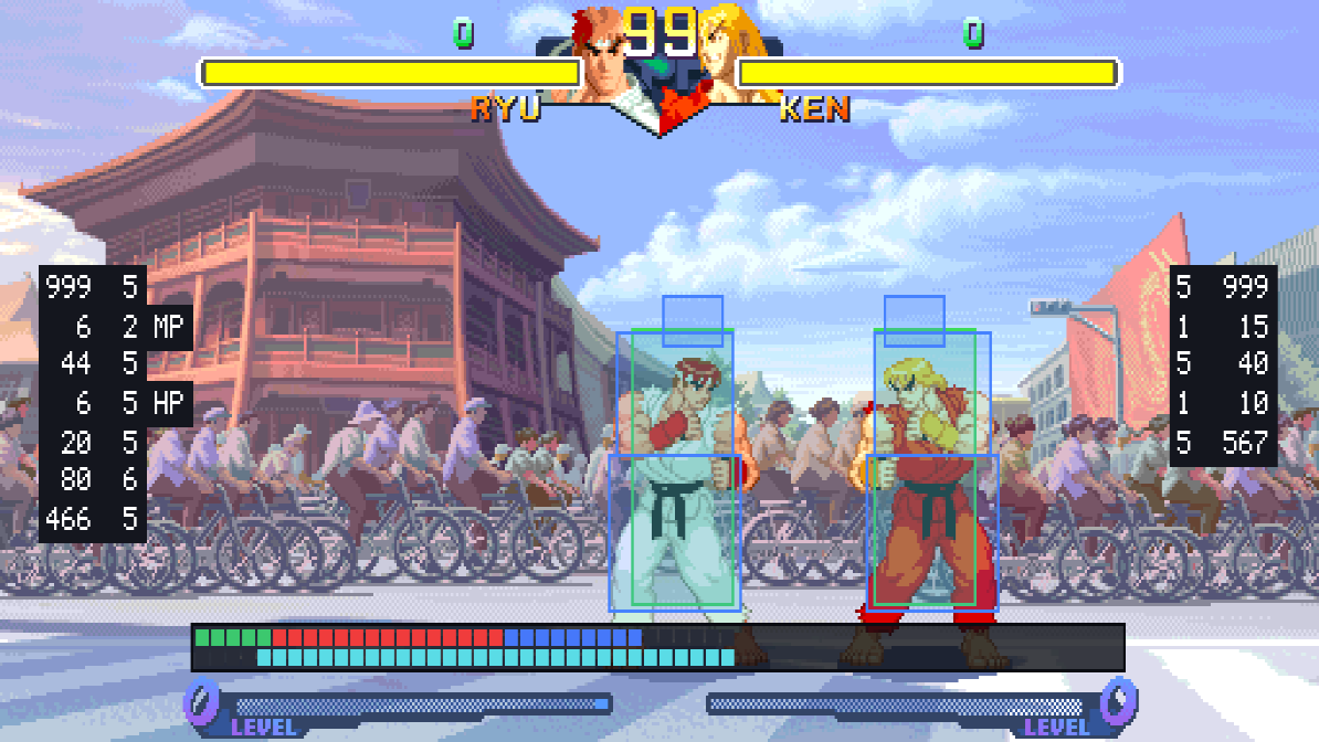 Street Fighter Alpha 2: training mode
