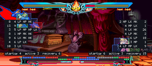 Vampire Savior 2: training mode on Donovan's stage
