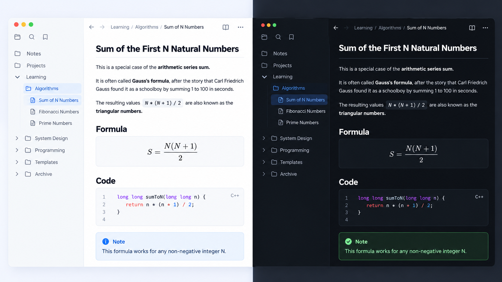 Zencode in light and dark mode