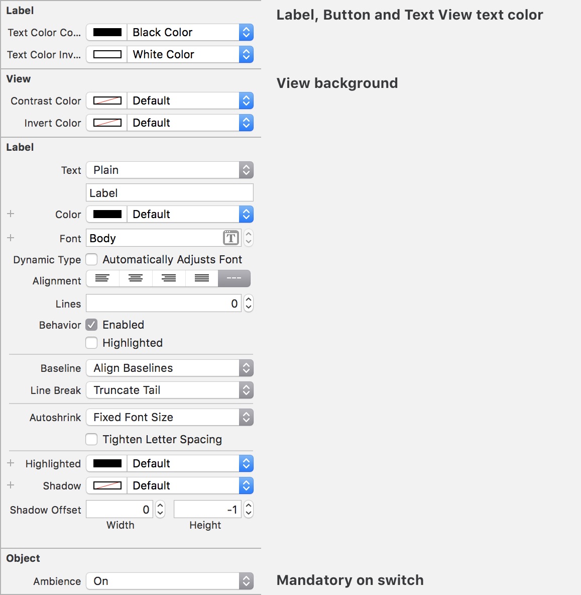 Attributes Inspector