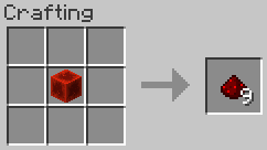 Inverse recipe for Redstone Block, which requires turns a single redstone block back into 9 redstone.