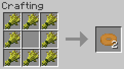 Recipe for the Bagel, which requires 8 wheat in a square pattern, and crafts 2 bagels.