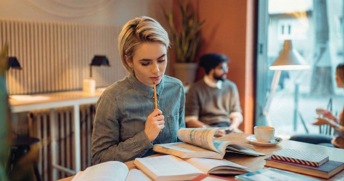 語学アプリで旅行前に学習する様子