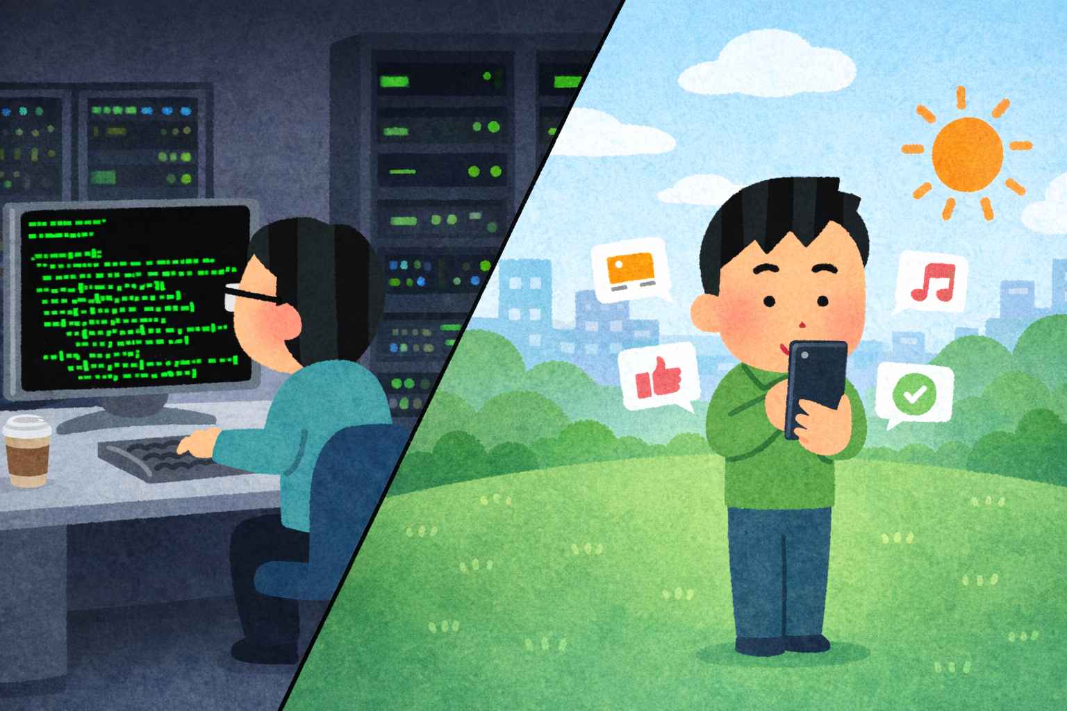 開発体験とユーザー体験の対比