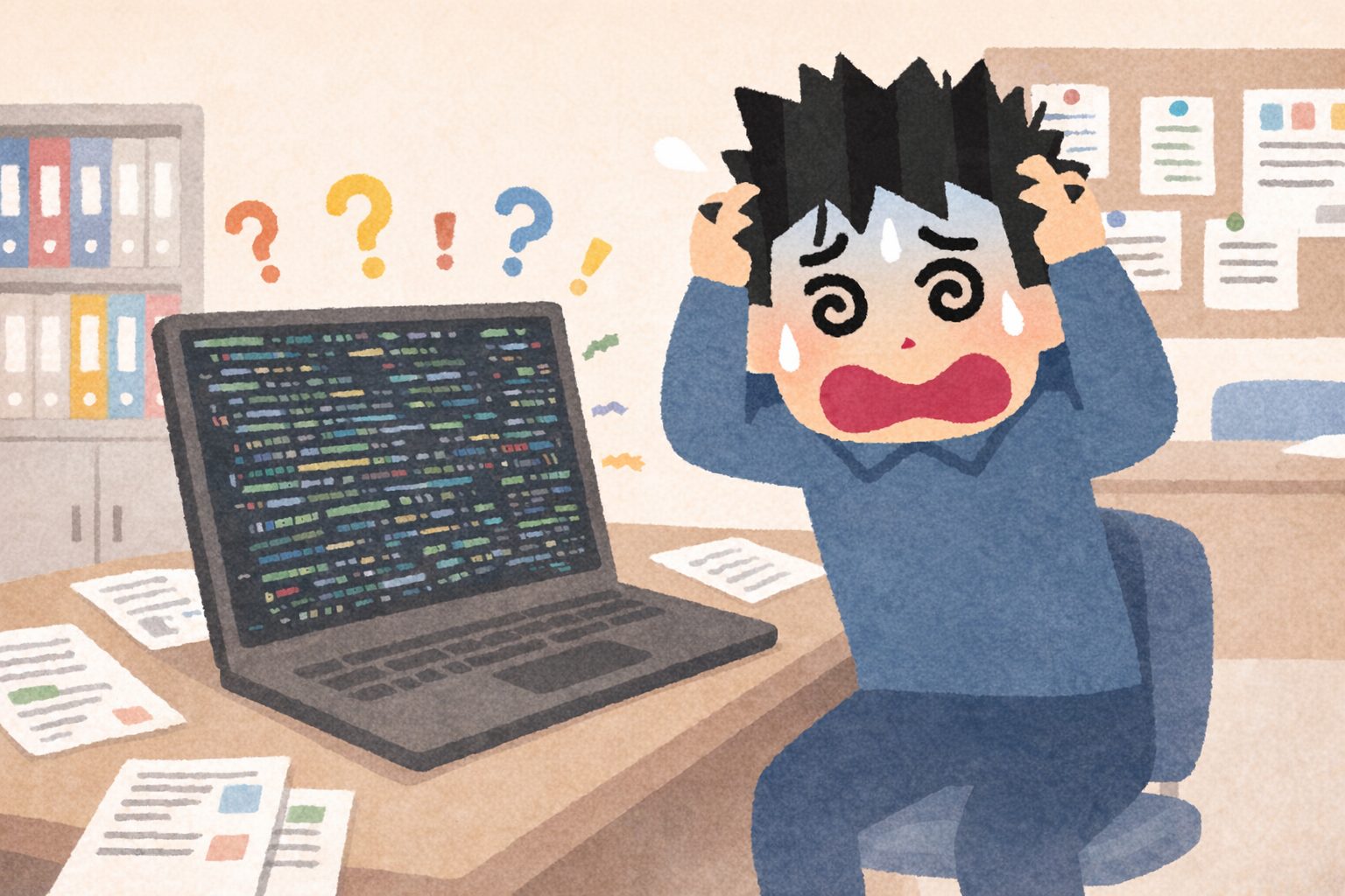 職場で煩雑なコードで混乱している